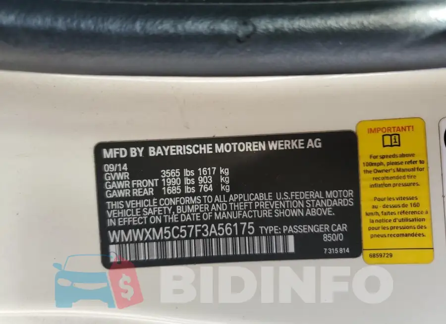 WMWXM5C57F3A56175 Photo# 13