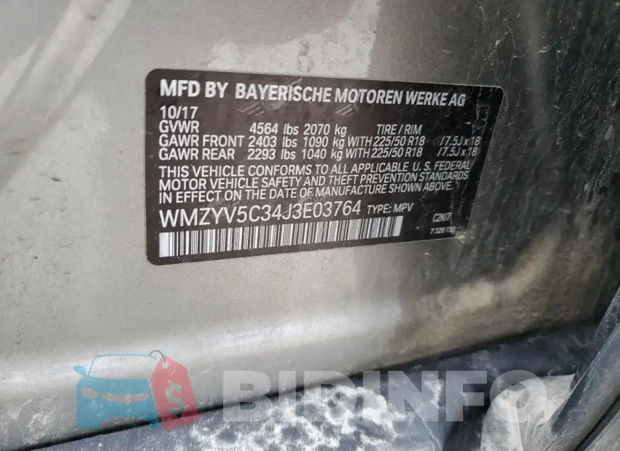 WMZYV5C34J3E03764 Photo# 13