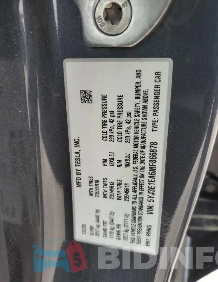 5YJ3E1EA6MF866878 Photo# 13