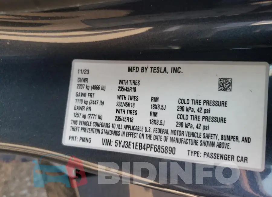 5YJ3E1EB4PF685890 Photo# 13