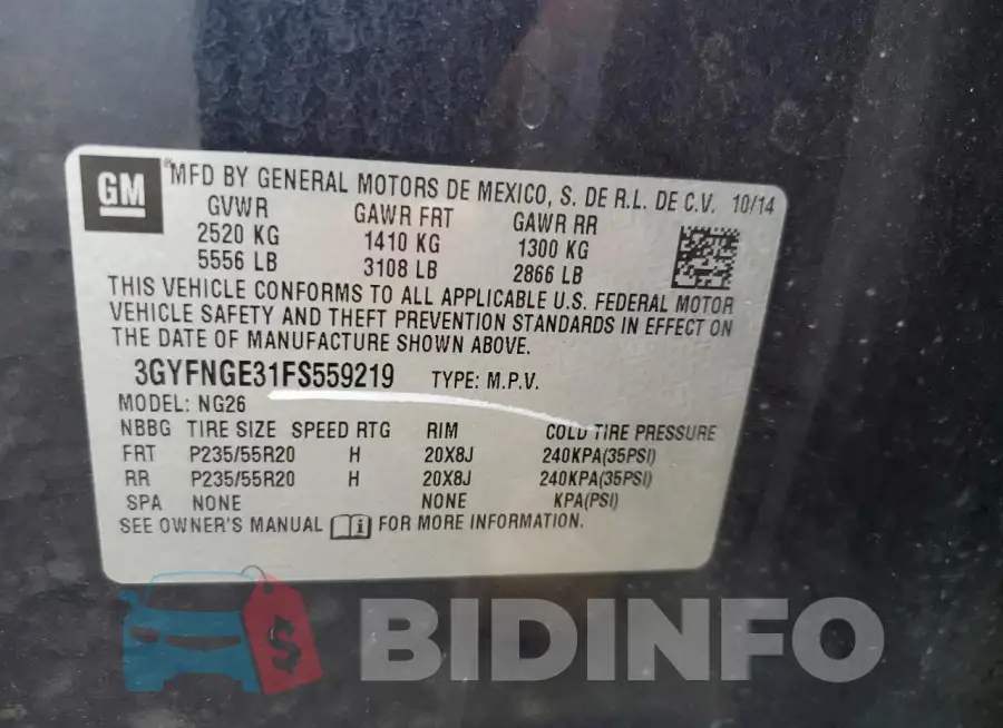 3GYFNGE31FS559219 Photo# 12