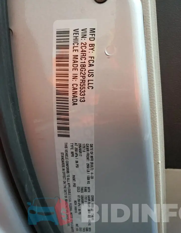 2C4RC1BG2PR553313 Photo# 13