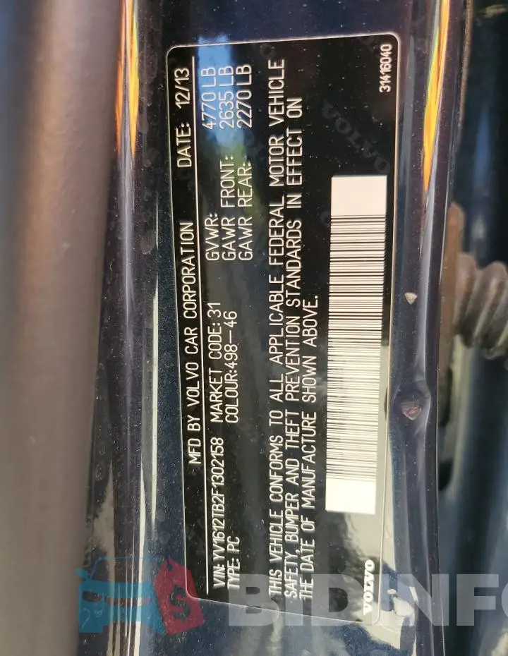 YV1612TB2F1302158 Photo# 12