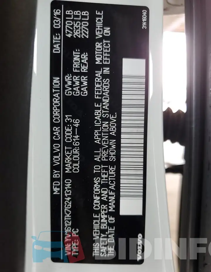 YV1612TK7G2413140 Photo# 13