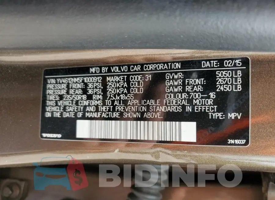YV4612HM5F1000912 Photo# 13
