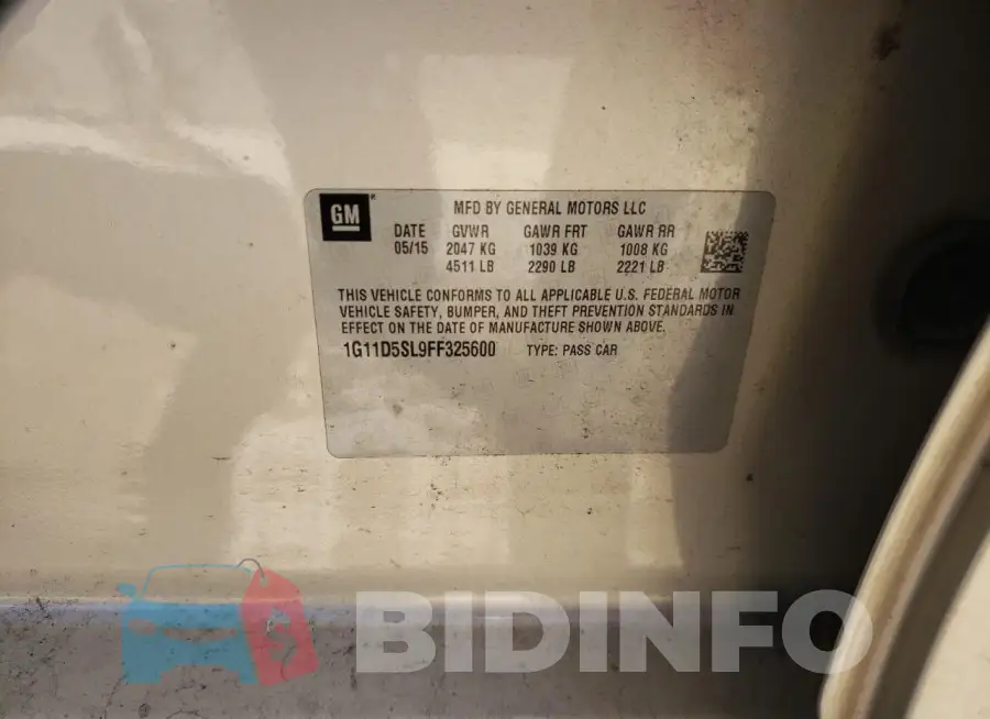 1G11D5SL9FF325600 Photo# 12