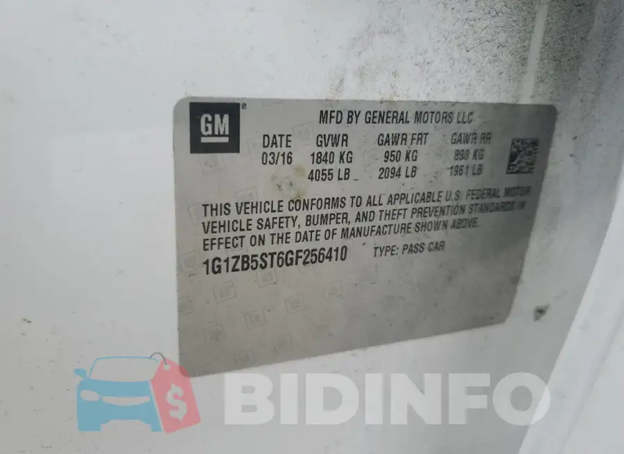 1G1ZB5ST6GF256410 Photo# 13