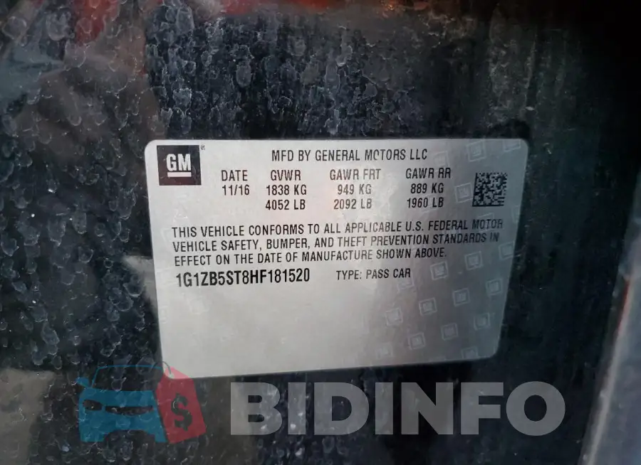 1G1ZB5ST8HF181520 Photo# 12