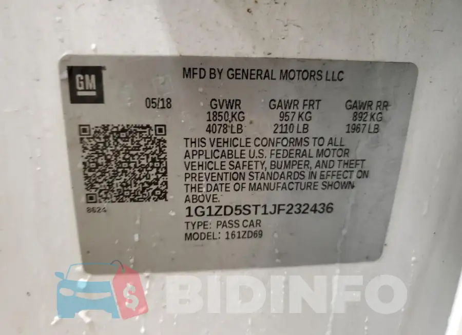 1G1ZD5ST1JF232436 Photo# 12