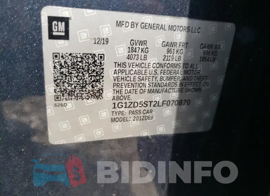 1G1ZD5ST2LF070870 Photo# 12