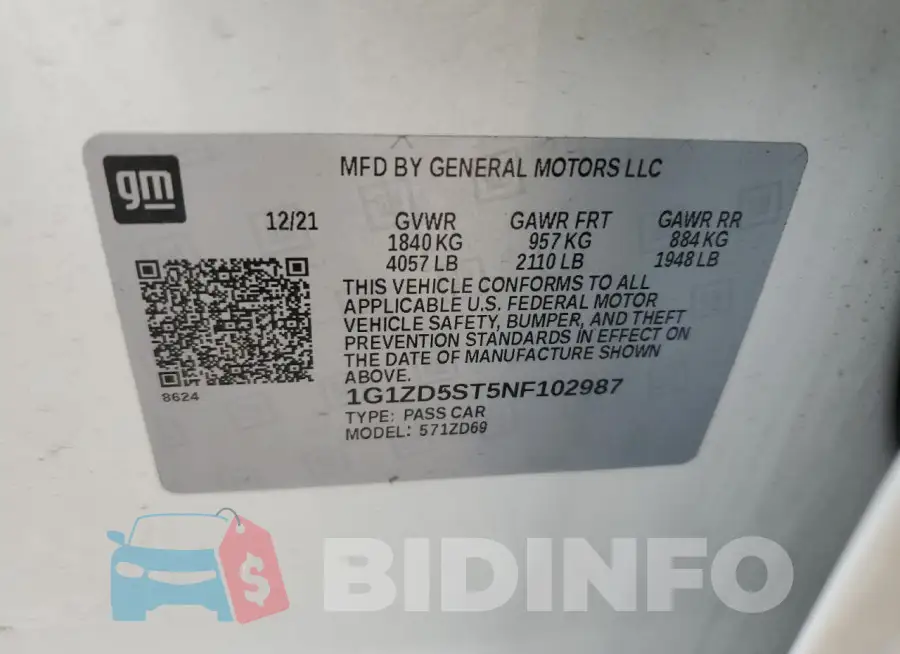 1G1ZD5ST5NF102987 Photo# 13