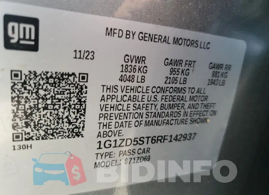 1G1ZD5ST6RF142937 Photo# 12