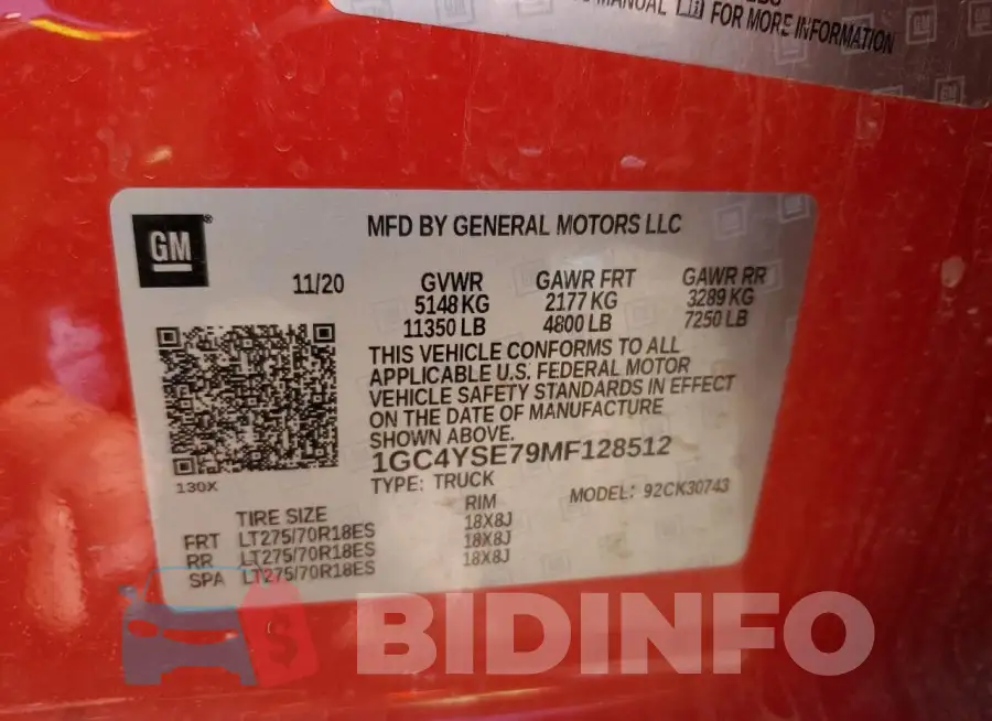 1GC4YSE79MF128512 Photo# 12