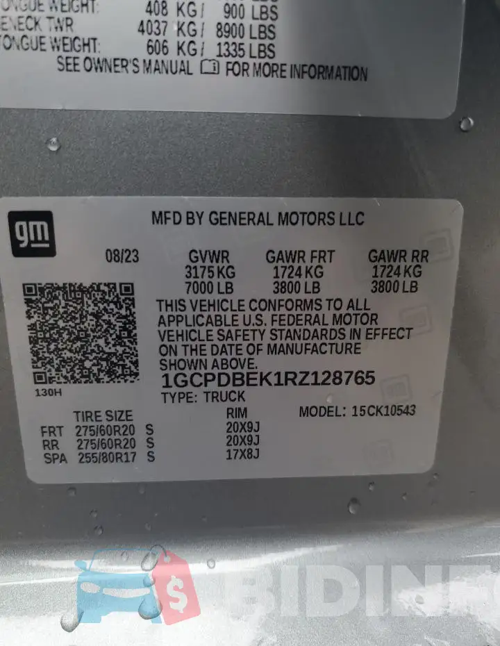 1GCPDBEK1RZ128765 Photo# 12