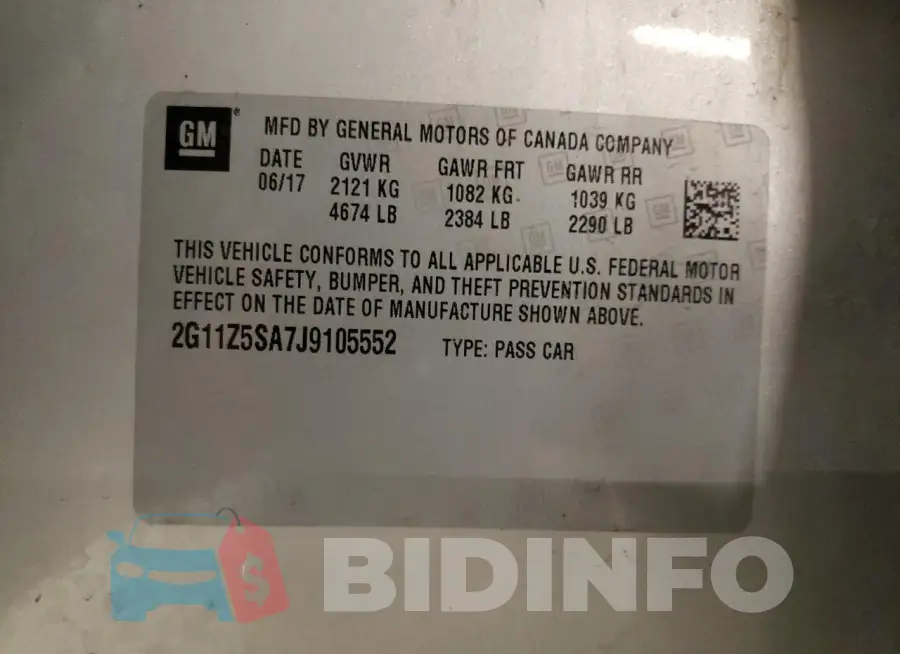 2G11Z5SA7J9105552 Photo# 12