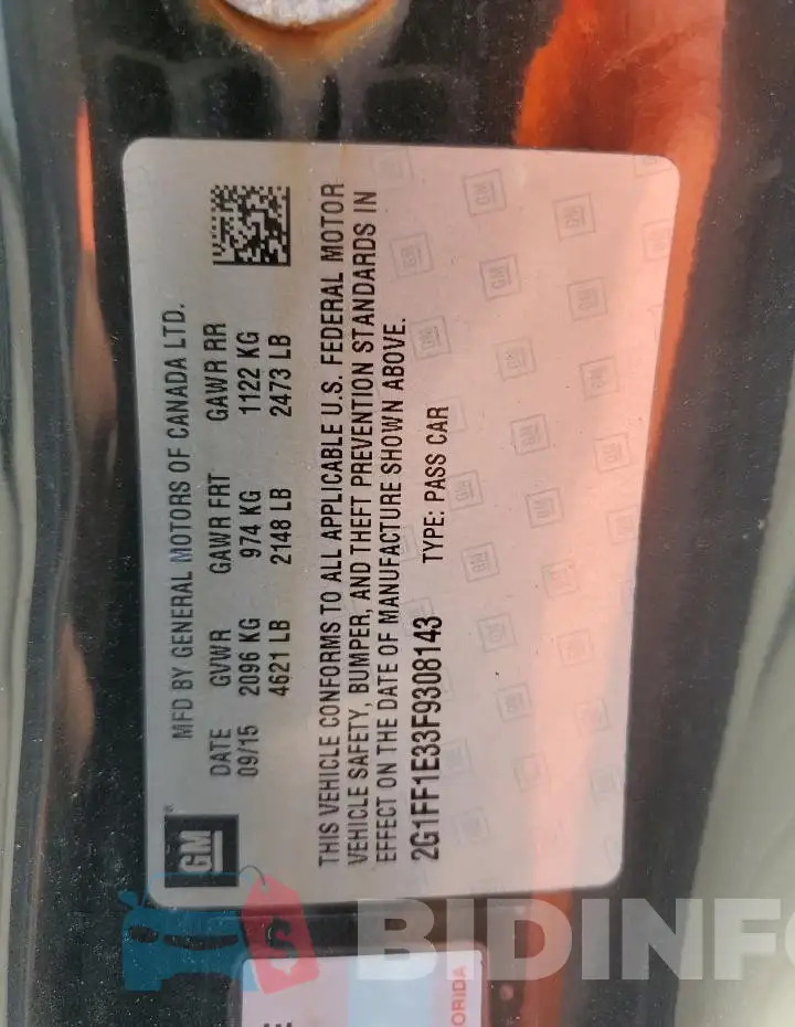 2G1FF1E33F9308143 Photo# 12