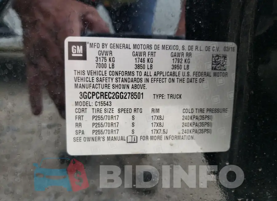 3GCPCREC2GG278501 Photo# 12