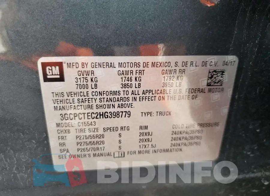 3GCPCTEC2HG398779 Photo# 13
