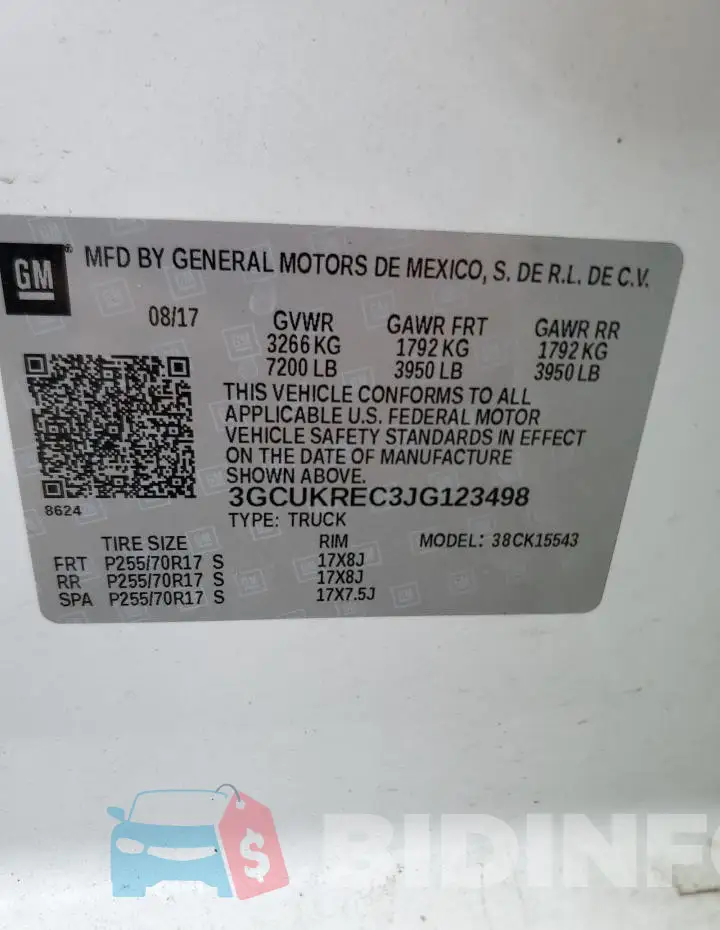 3GCUKREC3JG12349 Photo# 12