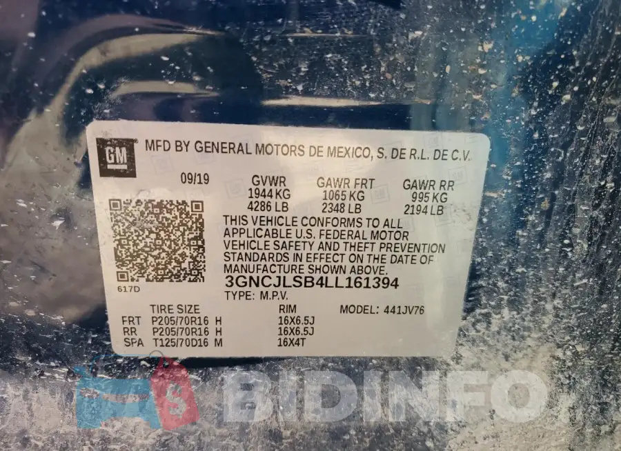 3GNCJLSB4LL161394 Photo# 12