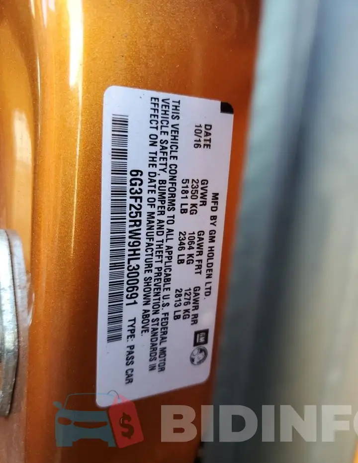 6G3F25RW9HL300691 Photo# 12