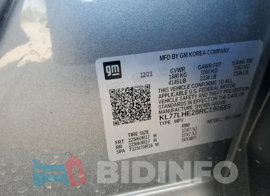 KL77LHE28RC190685 Photo# 13