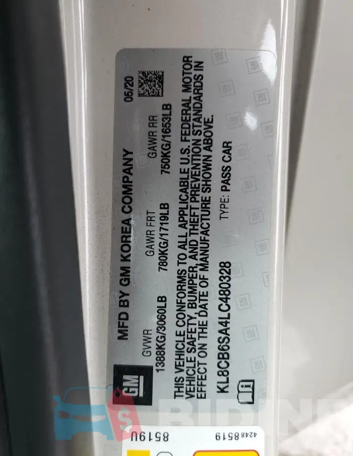 KL8CB6SA4LC480328 Photo# 12