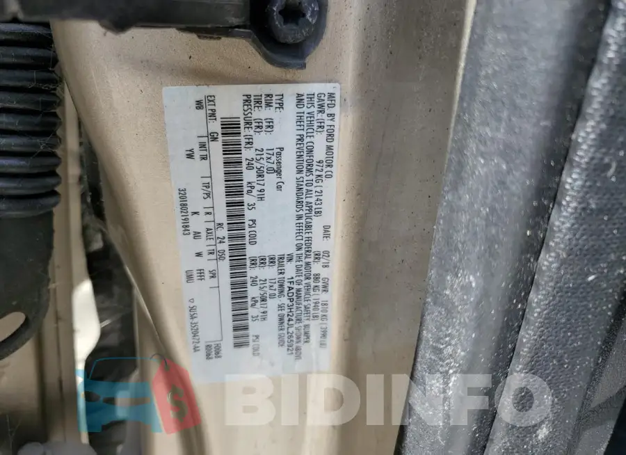 1FADP3H24JL265921 Photo# 12