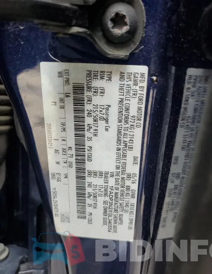 1FADP3N2XGL340554 Photo# 12