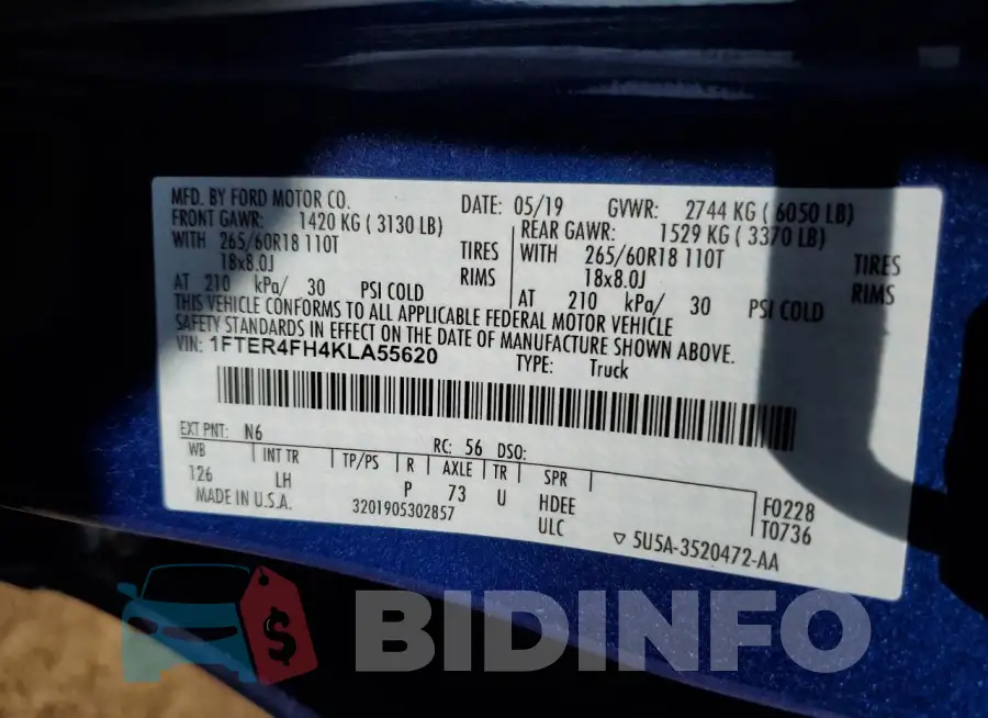 1FTER4FH4KLA55620 Photo# 12