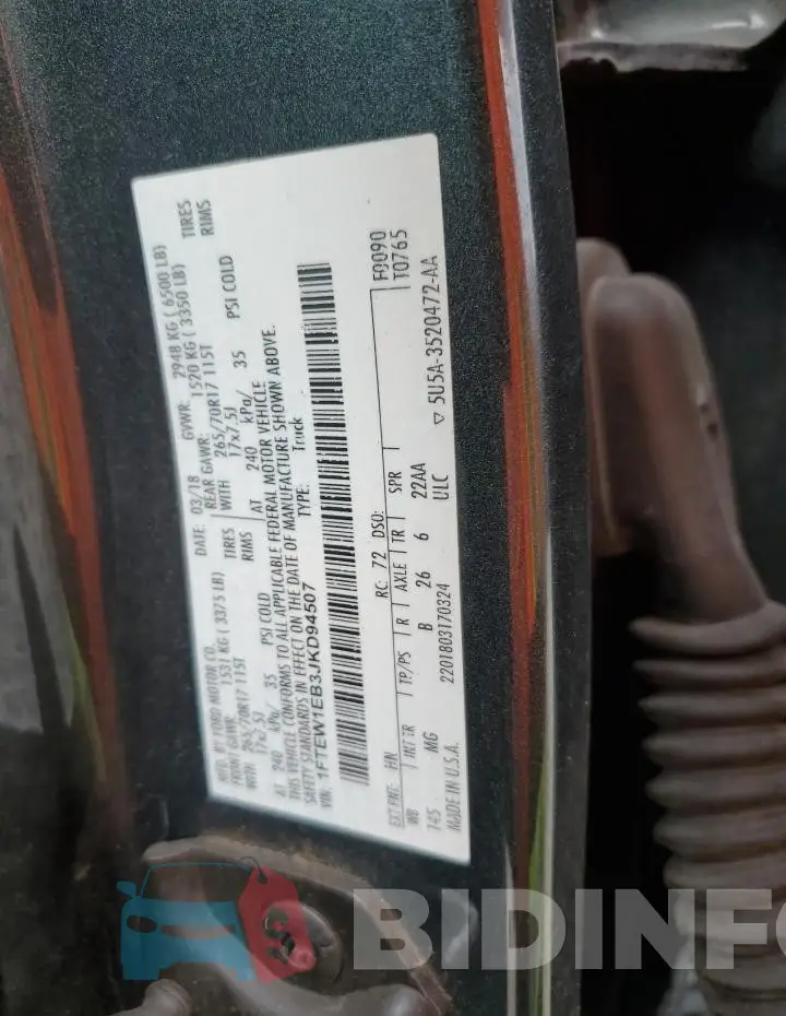 1FTEW1EB3JKD94507 Photo# 12