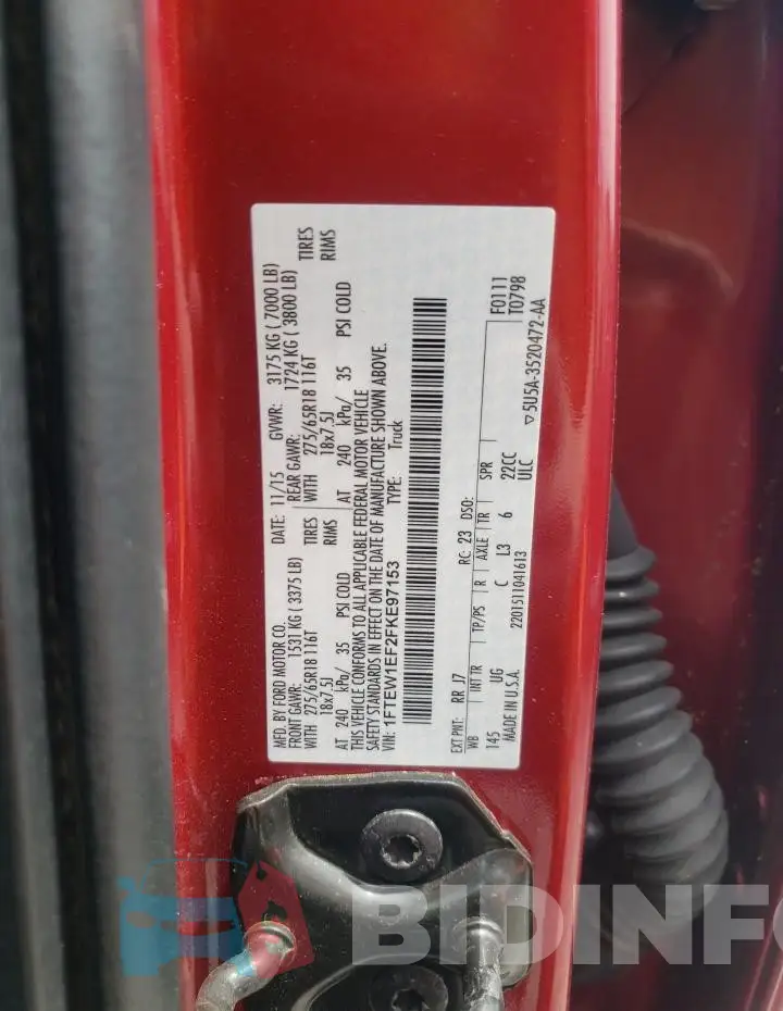 1FTEW1EF2FKE97153 Photo# 12