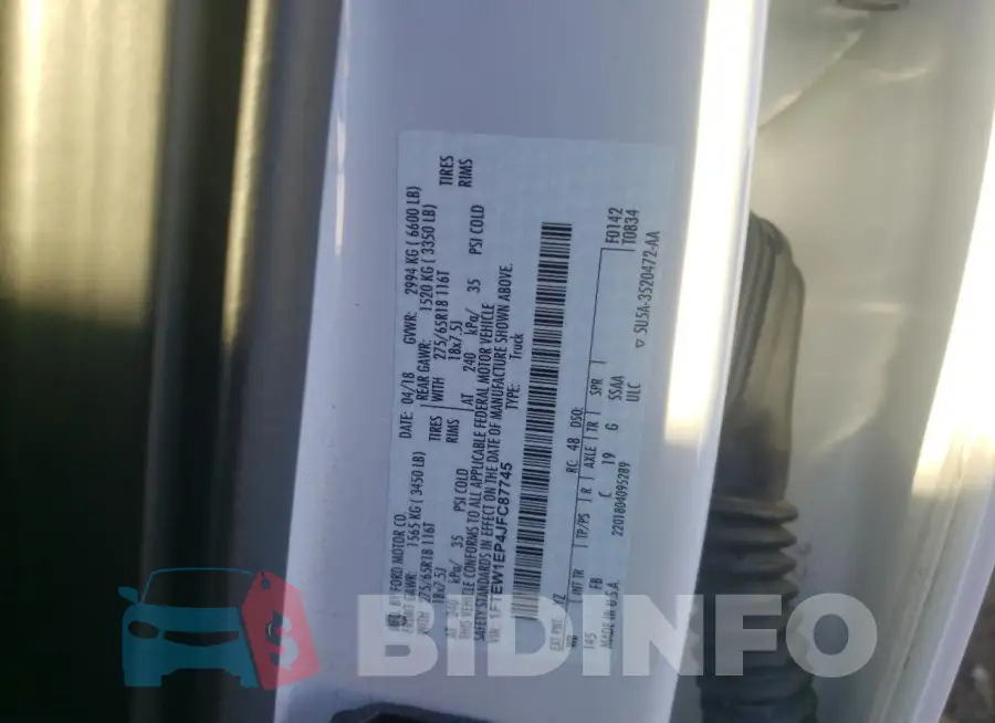 1FTEW1EP4JFC87745 Photo# 13
