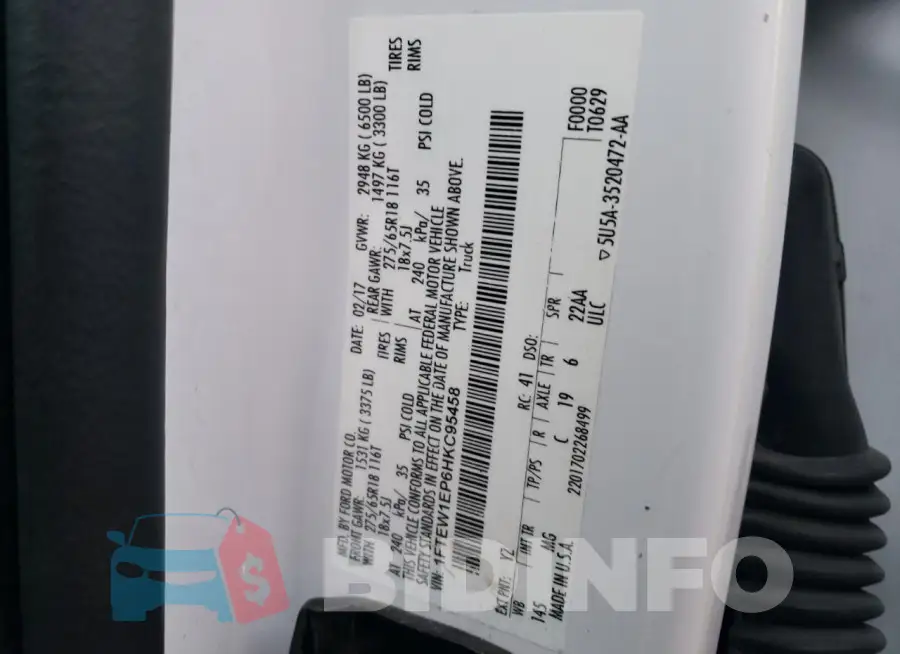 1FTEW1EP6HKC95458 Photo# 12