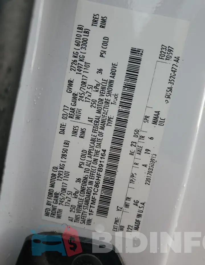 1FTMF1C86HFB91164 Photo# 12