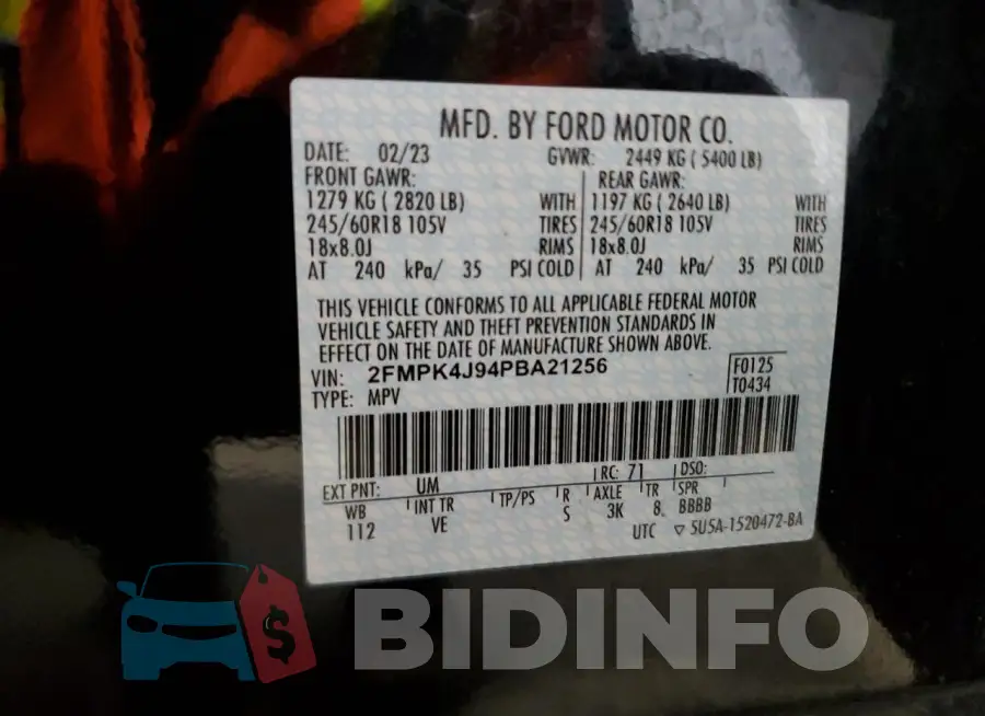 2FMPK4J94PBA21256 Photo# 13