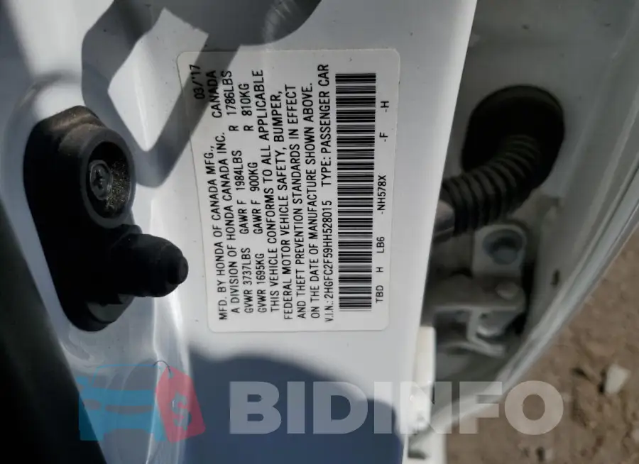 2HGFC2F59HH528015 Photo# 12