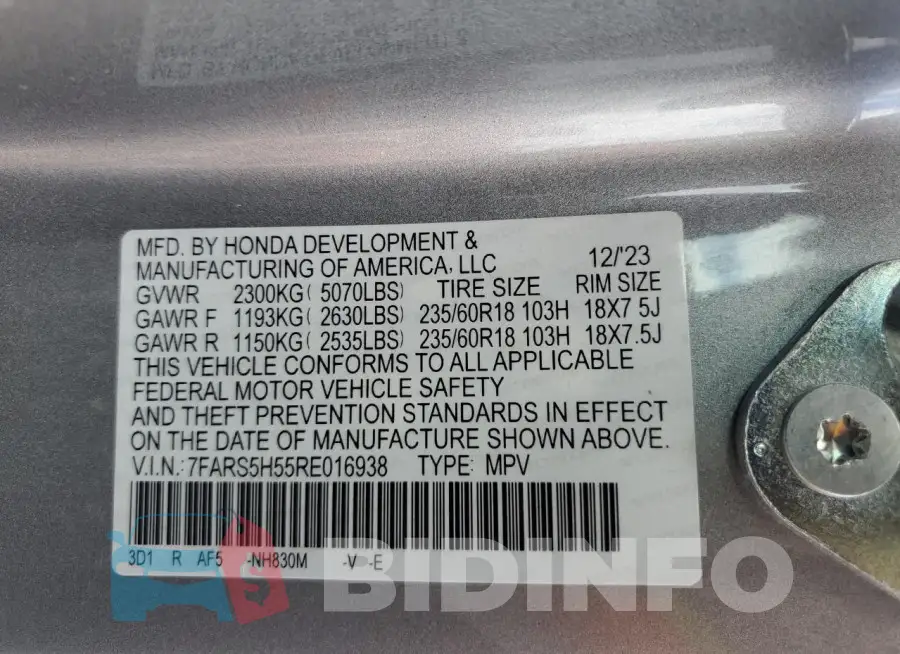 7FARS5H55RE016938 Photo# 12