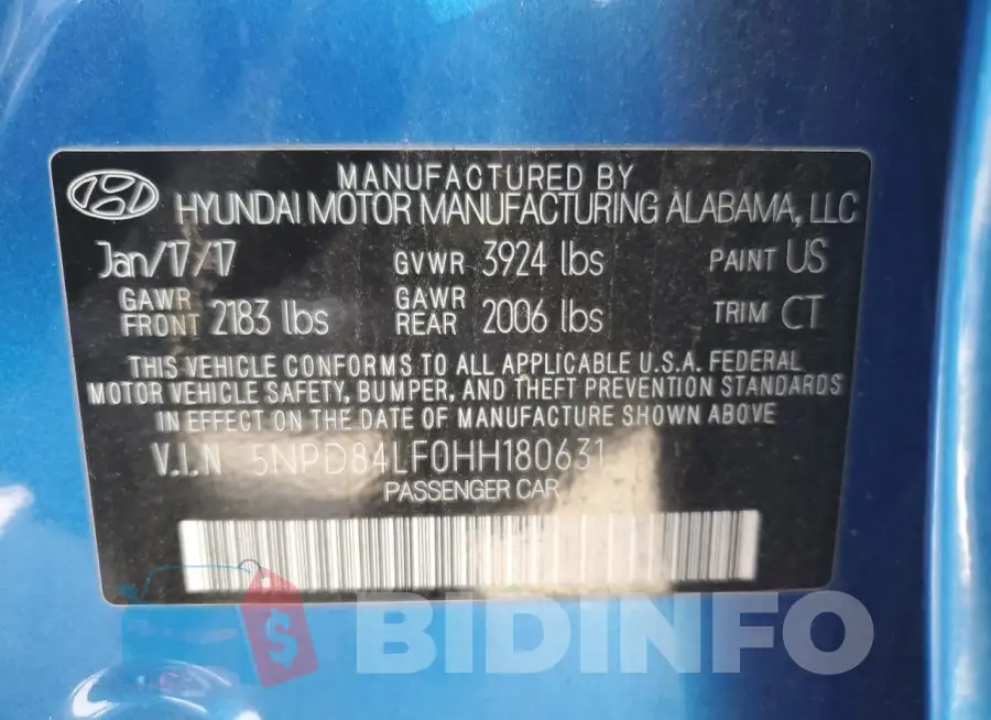 5NPD84LF0HH180631 Photo# 12