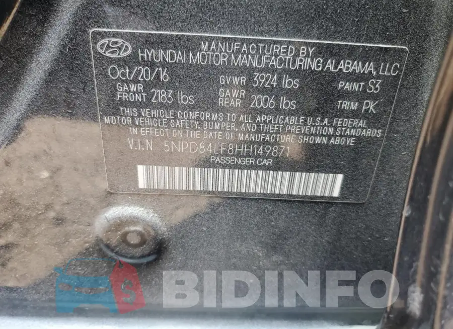 5NPD84LF8HH149871 Photo# 12