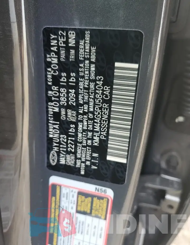 KMHLM4AG5PU584043 Photo# 12