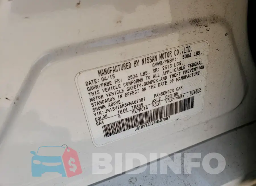 JN1BV7AR5FM407087 Photo# 12
