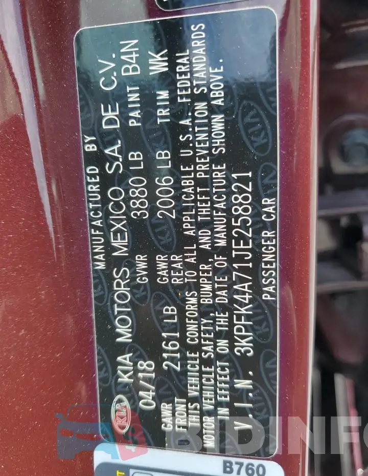 3KPFK4A71JE258821 Photo# 12