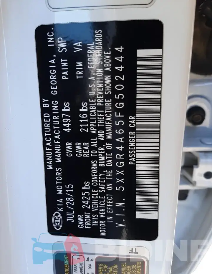 5XXGR4A65FG502444 Photo# 13