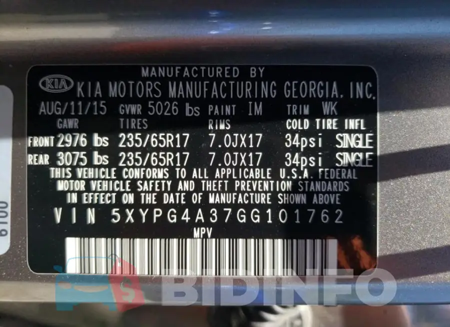 5XYPG4A37GG101762 Photo# 13