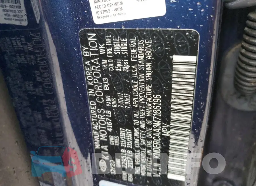 KNDERCAA3M7186196 Photo# 14