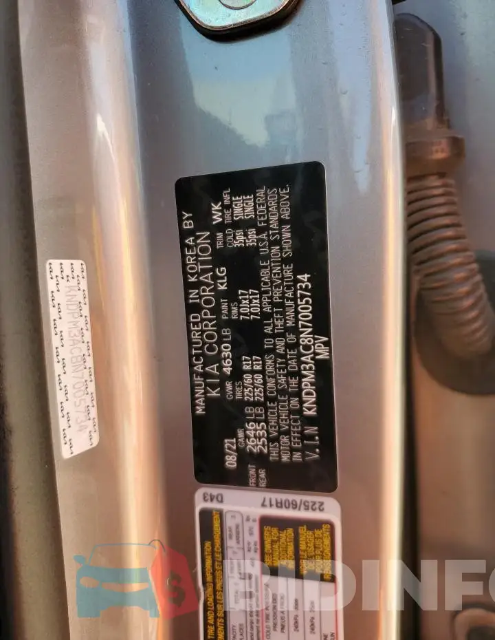 KNDPM3AC8N7005734 Photo# 13