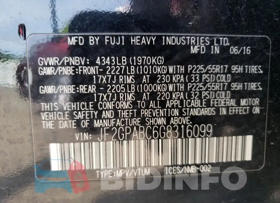 JF2GPABC6G8316099 Photo# 14