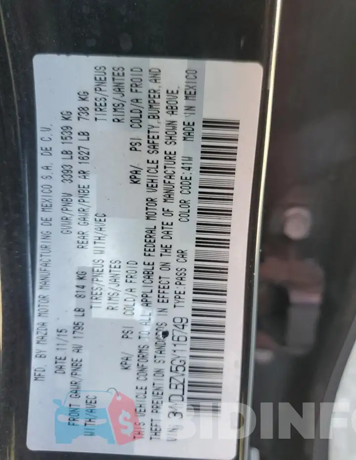 3MYDLBZV5GY116749 Photo# 12