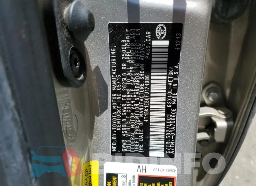 4T1BK1EB0FU171086 Photo# 12